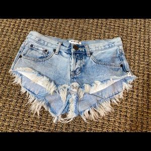 ONE TEASPOON DENIM SHORTS